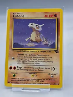 Cubone 50/64 Pokemon Card Jungle set Common 1999 WOTC Vintage - Image 1