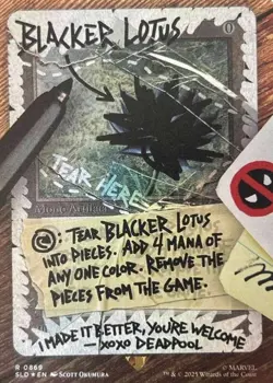 Blacker Lotus (Rainbow Foil) Deadpool Secret Lair Drop Foil 0869 R MTG - Image 1