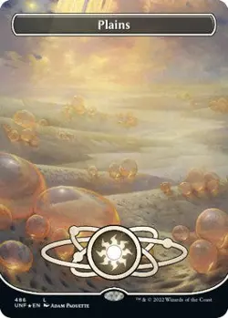 MTG Foil - Plains (486) (Borderless) (Galaxy Foil) - 486 / NM / English - Image 1