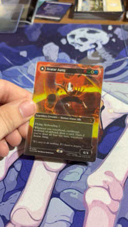 RARE Magic the Gathering Avatar Aang Master of Elements Borderless Galaxy Foil - Image 2