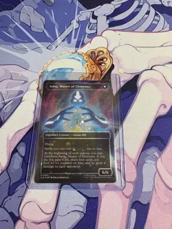 RARE Magic the Gathering Avatar Aang Master of Elements Borderless Galaxy Foil - Image 4