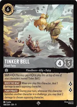 Tinker Bell Giant Fairy 188/204 Fabled Disney Lorcana - Image 1