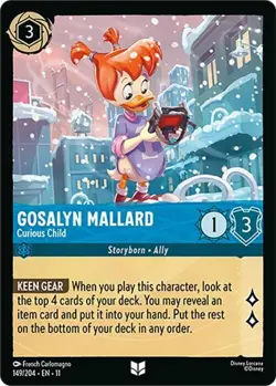 DISNEY LORCANA TCG Winterspell Gosalyn Mallard - Curious Child Uncommon 149/204 - Image 1