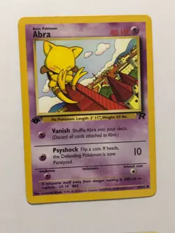 Pokemon Card 1st Edition Team Rocket Abra 49/82 Excellent Condition - Image 1