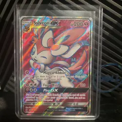 Pokemon Sylveon GX Guardians Rising Full Art SM Holo Card 140/145 Ultra Rare - Image 1