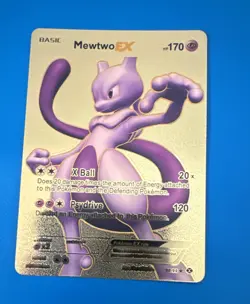 Mewtwo EX Pokemon Card – 98/99 – 2012 Promo Gold Back – Pokemon Card – English - Image 1