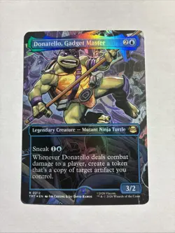 Donatello, Gadget Master (Borderless) Foil TMNT MTG Plus Bonus Rare!!! - Image 1