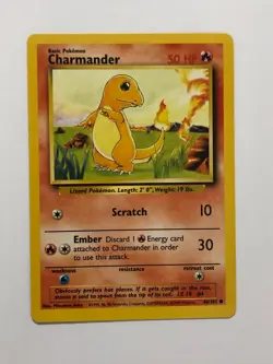 Pokemon Card Base Set Unlimited Charmander 46/102 Near Mint - Image 1