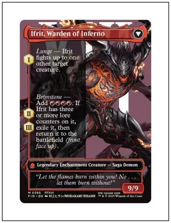 1x Clive, Ifrit's Dominant, Borderless Art 0385, Final Fantasy, Magic MTG NM - Image 2