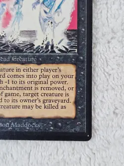 MTG Beta Animate Dead Uncommon 1993 Vintage Old School Magic Anson Maddocks LP - Image 4