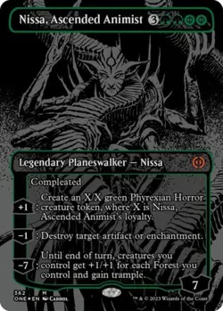 Nissa, Ascended Animist (Oil Slick Raised Foil) -Foil Near Mint MTG - Image 1