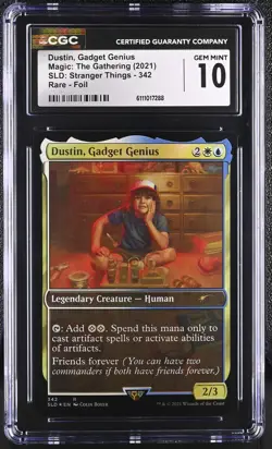 DUSTIN, GADGET GENIUS Secret Lair Foil Rare CGC 10 MTG Stranger Things - Image 1
