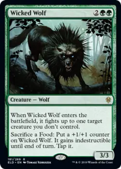 4x Wicked Wolf NM-Mint, English Throne of Eldraine MTG Magic - Image 1