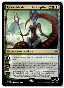 MTG Kiora, Master of the Depths - Battle for Zendikar Moderately Played English - Image 1