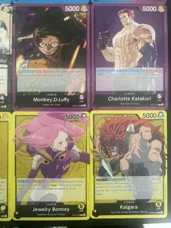 30 x One Piece TCG Leader cards - Monkey D Luffy, Zoro, Nami, Sabo, King & more - Image 3