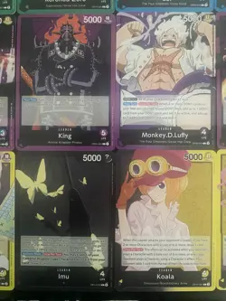 30 x One Piece TCG Leader cards - Monkey D Luffy, Zoro, Nami, Sabo, King & more - Image 4