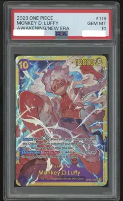 2023 ONE PIECE OP05-AWAKENING OF THE NEW ERA #119 MONKEY D. LUFFY PSA 10 - Image 1
