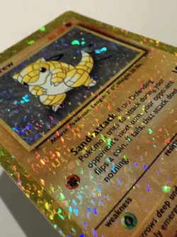 Sandshrew #62 Holo Prism Vintage Pokemon Golden Sticker Card - Image 3