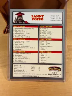 2025 The Genius Lanny Poffo SE Filsinger Games Legends of Wrestling Game Card - Image 3