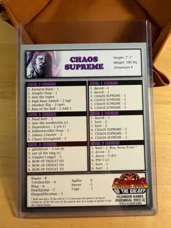 2022 Filsinger Games Champions of the Galaxy Chaos Supreme LE Card RARE Kronos - Image 3