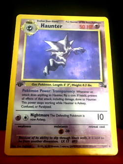 Pokemon Haunter 1st Edition Holo Card Fossil, 6/62 - LP - Excellent Rare Vintage - Image 1