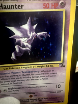 Pokemon Haunter 1st Edition Holo Card Fossil, 6/62 - LP - Excellent Rare Vintage - Image 3