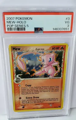Mew Pop Series 5 Holo PSA 3 Delta Species 2007 Pokemon Card 3/17 - Image 3