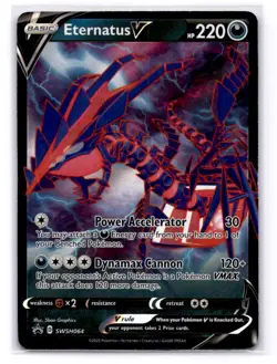 Eternatus V SWSH: Sword & Shield Promo Cards SWSH064 Holofoil Promo LP-NM - Image 1