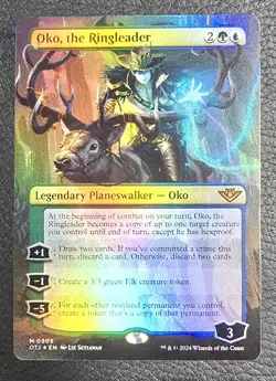 Near Mint Oko, the Ringleader - Foil - Borderless Outlaws of Thunder Junction - Image 1