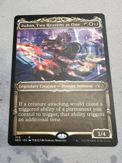 Isshin, Two Heavens as One Kamigawa Neon Dynasty Showcase Rare RWB 328 MTG NM - Image 1