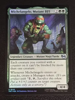 MTG Teenage Mutant Ninja Turtles Michelangelo, Mutant BFF Foil 0120 NM - Image 1