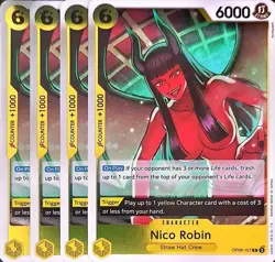 One Piece TCG - 4er Playset - OP09-107 Nico Robin R/EN/NM - Image 1