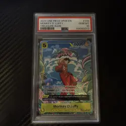 One Piece Monkey D. Luffy Treasure Rare TR OP08 Two Legends OP07-109 ENG PSA 10 - Image 1