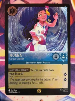 Moana Curious Explorer 155/204 Legendary Disney Lorcana Winterspell Card FOIL - Image 1