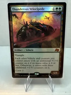 MTG Thunderous Velocipede 183 Foil DFT Aetherdrift Magic The Gathering Cards - Image 1