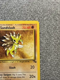 Pokemon TCG Sandslash 41/62 1st Edition Uncommon Fossil Card LP Condition - Image 3