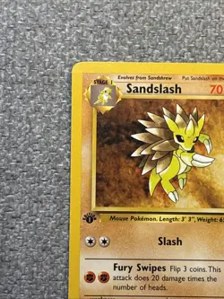Pokemon TCG Sandslash 41/62 1st Edition Uncommon Fossil Card LP Condition - Image 4