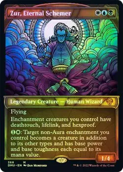 Zur, Eternal Schemer Textured Foil Showcase Dominaria United NM MTG - Image 1