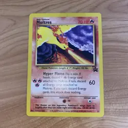 Pokemon TCG Moltres 21 Black Star Promo Card 2000 Movie Promo - Image 1