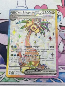 Pokemon TCG Alolan Exeggutor EX 225/191 Surging Sparks Ultra Rare Holo Card - Image 3
