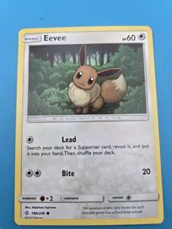 Eevee 166/236 Common SM - Cosmic Eclipse Pokemon Card LP - Image 1