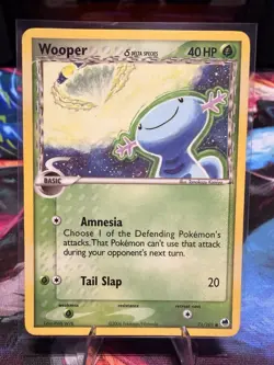 Pokemon Wooper 40HP Dragon Frontiers 71/101 Common Delta Species Regular Card - Image 1