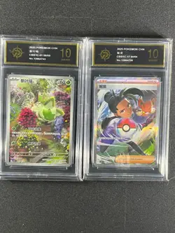Pokemon chinese cards Sprigatito CBB1C-01 Nimo CBB1C-17 Grade 10 - Image 1