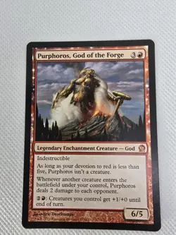 Wizards Purphoros God of the Forge 2013 Legendary Red Enchantment Creature 6/5 … - Image 1