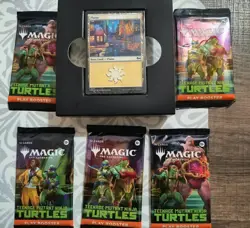 Magic The Gathering: Teenage Mutant Ninja Turtles Play Booster Pack x5 +90 Lands - Image 1