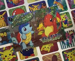 Pokemon Squirtle Vintage Pocket Monsters Vending HOLO Prism Sticker 1998 Bandai - Image 1
