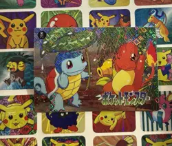 Pokemon Squirtle Vintage Pocket Monsters Vending HOLO Prism Sticker 1998 Bandai - Image 2