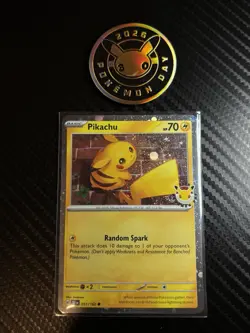 Pikachu Pokemon Day 2026 Promo!! - Holo Rare - NM With Coin! - Image 1