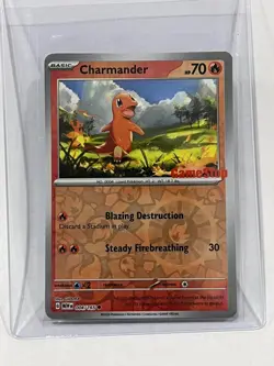 🔥 Charmander GameStop Exclusive Reverse Holo 004/165 Pokemon Promo Card 🔥 - Image 1
