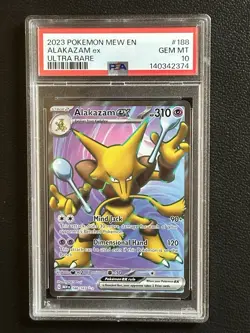 2023 Pokemon Mew En Alakazam Ex PSA 10 #188 Ultra Rare - Image 1